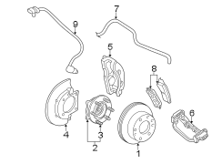 Front suspension. Hood. Brake components.