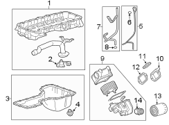 Image of Engine Oil Pan (Upper) image for your 2020 GMC Sierra 2500 HD SLE Crew Cab Pickup Fleetside  