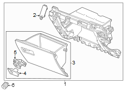 Image of Glove Box Handle image for your 2018 Chevrolet Impala   