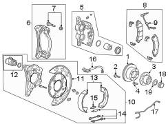 Image of Disc Brake Pad Set (Rear) image for your 2021 GMC Sierra 2500 HD 6.6L Duramax V8 DIESEL A/T RWD SLT Crew Cab Pickup 