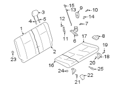 SEATS & TRACKS. REAR SEAT COMPONENTS.