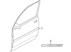 FRONT DOOR. EXTERIOR TRIM.