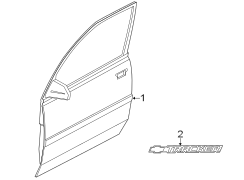 FRONT DOOR. EXTERIOR TRIM.