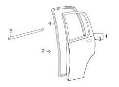 REAR DOOR. DOOR & COMPONENTS.