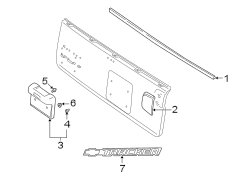 TAIL GATE. EXTERIOR TRIM.