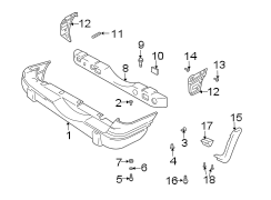 REAR BUMPER. BUMPER & COMPONENTS.