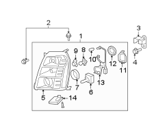 FRONT LAMPS. HEADLAMP COMPONENTS.