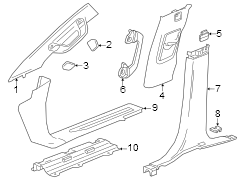 Wndshld Pillar trim cover. (Lower)