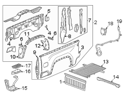 Pick up box components.