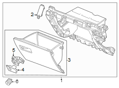 Image of Glove Box Assembly image for your 2017 Chevrolet Equinox   