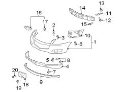 FRONT BUMPER & GRILLE. BUMPER & COMPONENTS.