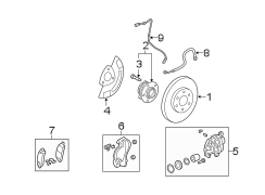 FRONT SUSPENSION. BRAKE COMPONENTS.