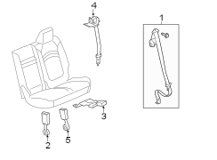 RESTRAINT SYSTEMS. THIRD ROW SEAT BELTS.