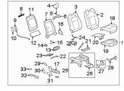 SEATS & TRACKS. FRONT SEAT COMPONENTS.