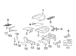 SEATS & TRACKS. FRONT SEAT COMPONENTS.