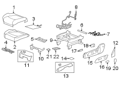 SEATS & TRACKS. FRONT SEAT COMPONENTS.