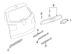 LIFT GATE. EXTERIOR TRIM.