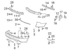 REAR BUMPER. BUMPER & COMPONENTS.