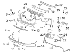 REAR BUMPER. BUMPER & COMPONENTS.