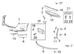 Image of Bumper Trim (Upper, Lower) image for your 1997 Buick Century   