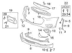 FRONT BUMPER & GRILLE. BUMPER & COMPONENTS.