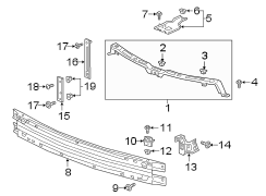 Image of Bumper Impact Bar (Front) image for your 2021 Buick Enclave  Essence Sport Utility  