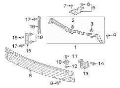 Front bumper & grille. Bumper & components.