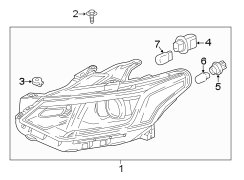 FRONT LAMPS. HEADLAMP COMPONENTS.