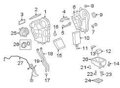 AIR CONDITIONER & HEATER. EVAPORATOR & HEATER COMPONENTS.