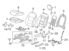 SEATS & TRACKS. DRIVER SEAT COMPONENTS.