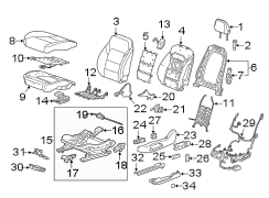 SEATS & TRACKS. DRIVER SEAT COMPONENTS.