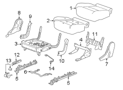 SEATS & TRACKS. REAR SEAT COMPONENTS.