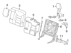 SEATS & TRACKS. REAR SEAT COMPONENTS.