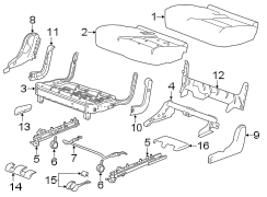 SEATS & TRACKS. REAR SEAT COMPONENTS.