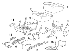 SEATS & TRACKS. REAR SEAT COMPONENTS.