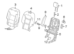 SEATS & TRACKS. REAR SEAT COMPONENTS.