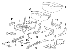 SEATS & TRACKS. REAR SEAT COMPONENTS.