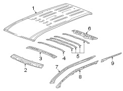 Image of Roof Panel (Right, Front) image for your 2016 Chevrolet Tahoe    