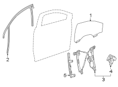 Image of Window Regulator Guide (Front, Rear) image for your 2019 Chevrolet Spark   