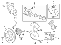 REAR SUSPENSION. BRAKE COMPONENTS.