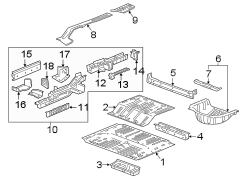 Image of Frame Side Member Bracket (Front, Rear, Lower) image for your 2015 GMC Sierra 2500 HD 6.0L Vortec V8 FLEX A/T RWD SLE Standard Cab Pickup Fleetside 