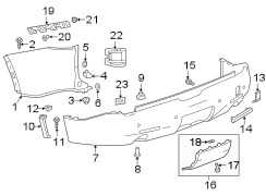 REAR BUMPER. BUMPER & COMPONENTS.