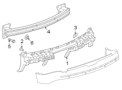 Image of Bumper Impact Absorber (Rear, Lower) image for your 2024 Chevrolet Silverado 3500 HD LT Extended Cab Pickup Fleetside 6.6L Duramax V8 DIESEL A/T 4WD 