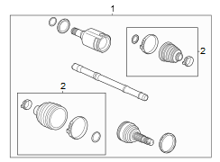 Boot Kit - Wheel Drive Shaft CV JT. Inner CV Joint Boot. Outer CV Joint Boot. (Front). Includes:...