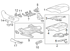 Heater Assembly - Seat Cushion. (Front). Included with: Cushion.