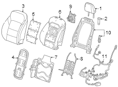 Lumbar. Adjuster. Assembly - Seat Back. Pump. SU. (Front)