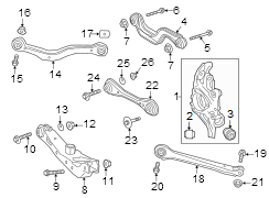 Image of Link arm. Link Assembly - Suspension Adjusting. (Rear). Part has related. image