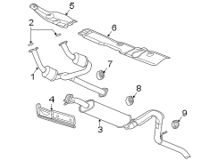 EXHAUST SYSTEM. EXHAUST COMPONENTS.