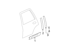 REAR DOOR. EXTERIOR TRIM.