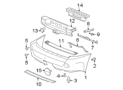 REAR BUMPER. BUMPER & COMPONENTS.